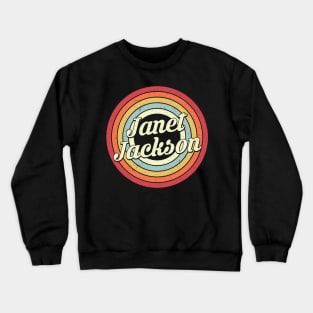 Janet Proud Name Retro Rainbow Tribute Crewneck Sweatshirt